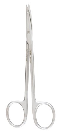 Miltex - Suture Scissors Littler 4-5/8 Inch Length OR Grade German Stainless Steel NonSterile Finger Ring Handle Curved Blade Sharp Tip / Sharp Tip - 21-536