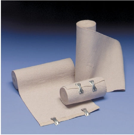Deroyal Elastic Bandage 4 Inch X 5 Yard Standard Compression Clip Detached Closure White Sterile - 9845-09