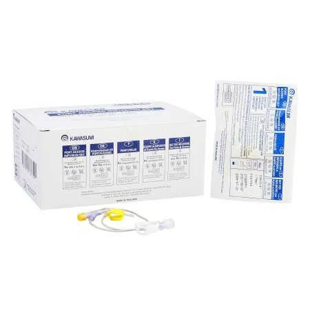 Kawasumi - Huber Infusion Set 20 Gauge 3/4 Inch 11 Inch Tubing Y-Site Port - PI01Y00