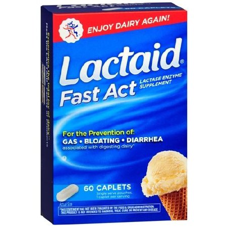 Lactaid Ultra - Dietary Supplement Lactase Enzyme 9000 FCC Units Strength Tablet 60 per Box - 00045091060