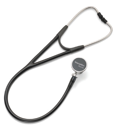 Welch Allyn Harvey DLX Cardiology Stethoscope Black 1-Tube 17 Inch Tube Double Sided Chestpiece - 5079-325