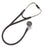 Harvey DLX - Cardiology Stethoscope Black 1-Tube 17 Inch Tube Double-Sided Chestpiece - 5079-325