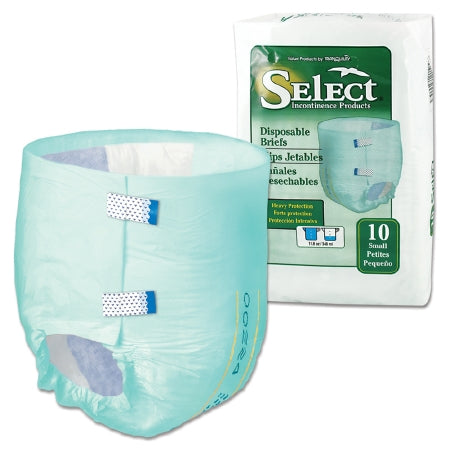 Principle Business Enterprises Select Adult Incontinent Brief Tab Closure Small Disposable Heavy Absorbency - 2620