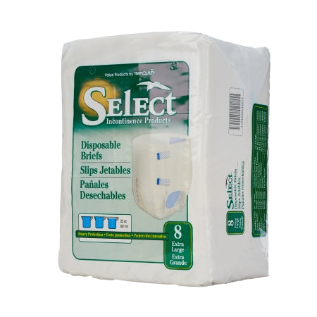 Principle Business Enterprises Select Adult Incontinent Brief Tab Closure X-Large Disposable Heavy Absorbency - 2635