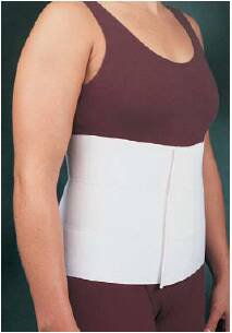 Comfor - Abdominal Binder Hook and Loop Closure 42 to 62 Inch Waist Circumference 12 Inch Height Adult - 08144620