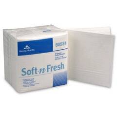 Georgia Pacific Soft-N-Fresh Washcloth 13 X 13 Inch White Disposable - 80534