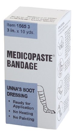 Graham-Field Medicopaste Unna Boot Bandage 3 Inch X 10 Yard Premium Gauze Zinc Oxide Paste - 1565 3
