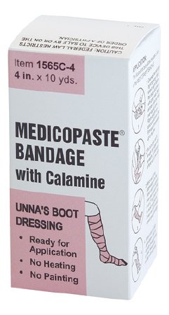 Medicopaste - Unna Boot 4 Inch X 10 Yard Gauze Zinc Oxide - 1565 4