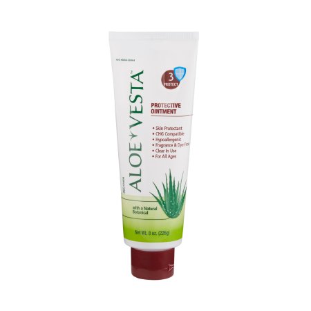 Aloe Vesta - Skin Protectant 8 oz. Tube Unscented Ointment CHG Compatible - 324908