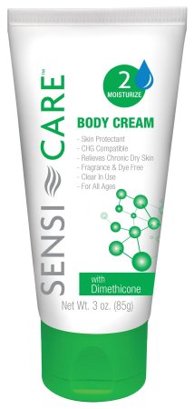 Convatec Sensi-Care Hand and Body Moisturizer 3 oz. Tube Unscented Cream CHG Compatible - 324403