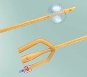 Bardex I.C. - Foley Catheter 3-Way Standard Tip 5 cc Balloon 20 Fr. Latex - 0119SI20