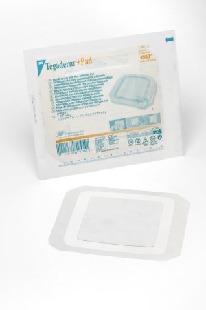 3M Tegaderm +Pad - Transparent Film Dressing with Pad Square 6 X 6 Inch Frame Style Delivery Without Label Sterile - 3588
