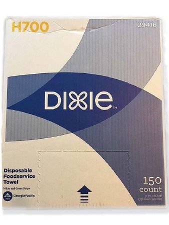 Georgia Pacific Dixie Foodservice Towel Medium Duty White / Green NonSterile Hydro Entangled Fibers 13 X 23-1/2 Inch Reusable - 29416