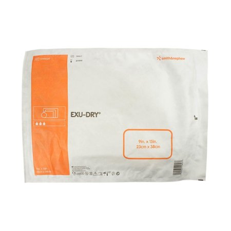 EXU-DRY Anti-Shear - Super Absorbent Dressing 9 X 15 Inch Polyethylene / Rayon / Cellulose Rectangle Sterile - 5999009