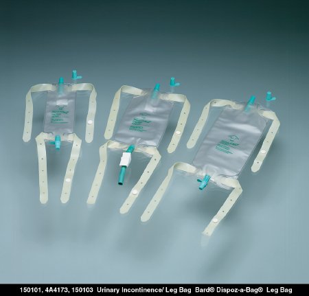 Bard Dispoz-a-Bag - Urinary Leg Bag Anti-Reflux Valve Sterile 9 oz. Vinyl - 150101