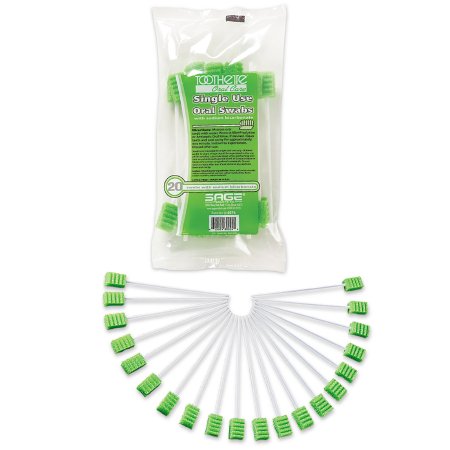 Toothette Plus - Oral Swabstick Foam Tip Sodium Bicarbonate - 6076