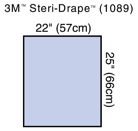 3M Steri-Drape - General Purpose Drape Utility Sheet 22 W X 25 L Inch Sterile - 1089