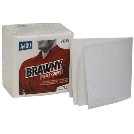 Brawny Industrial - Task Wipe Medium Duty White NonSterile Airlaid Bonded Cellulose 13 X 13 Inch Reusable - 29215