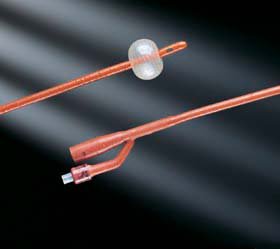 Bardex I.C. - Foley Catheter 2-Way Standard Tip 5 cc Balloon 16 Fr. Red Rubber - 0196SI16