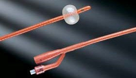 Bard Bardex I.C. Foley Catheter 2-Way Standard Tip 5 cc Balloon 20 Fr. Red Rubber - 0196SI20