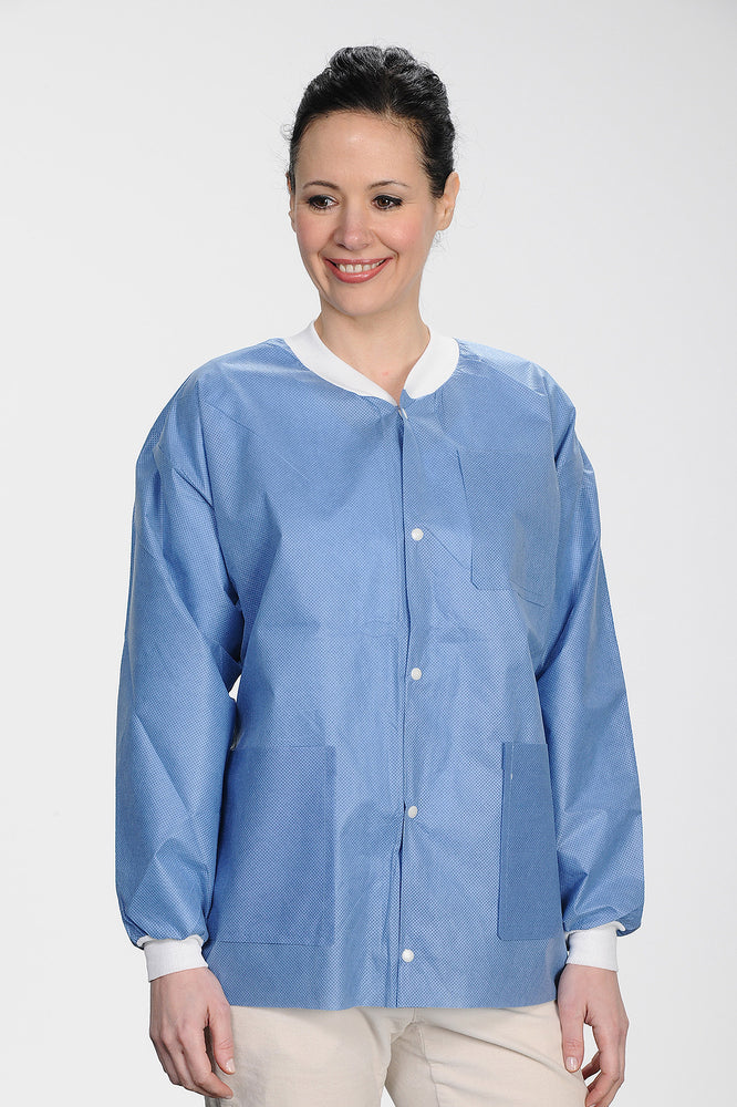 ValuMax 3630 "Extra-Safe" Lab Jacket - Hip Length - Knit Cuff Fluid Resistant - Case of 100