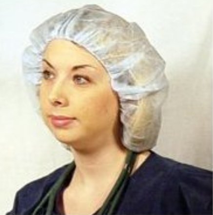 Dukal - Bouffant Cap One Size Fits Most Blue Elastic Closure - 324B