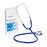 McKesson - Classic Stethoscope Royal Blue 1-Tube 22 Inch Tube Double-Sided Chestpiece - 01-670RBGM