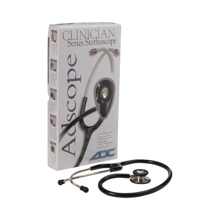 Adscope 603 - Classic Stethoscope Black 1-Tube 22 Inch Tube Double-Sided Chestpiece - 603BK