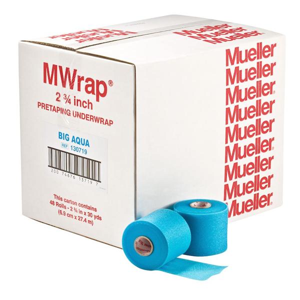 Mueller Sports Medicine Underwrap Athletic Foam 2.75"X30Yd Self-Adhesive Aqua 48/Rl/Ca - 130719