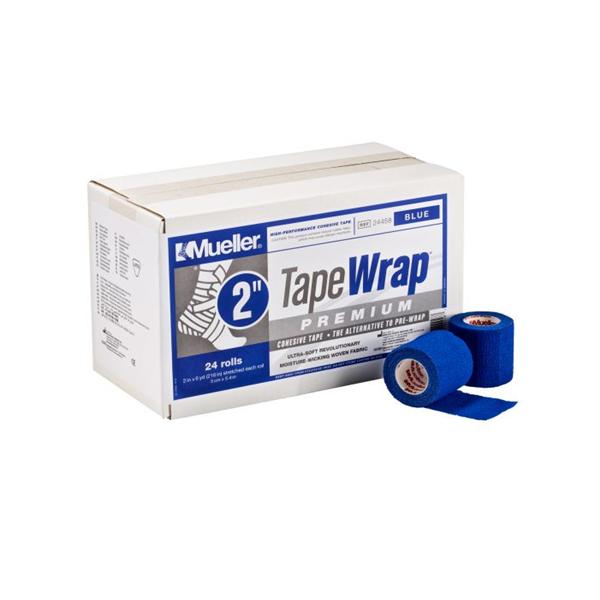 Mueller Sports Medicine Underwrap Tapewrap Premium Ultrasoft Fabric 2"X6Yd Cohesive Blue 24/Ca - 24458B