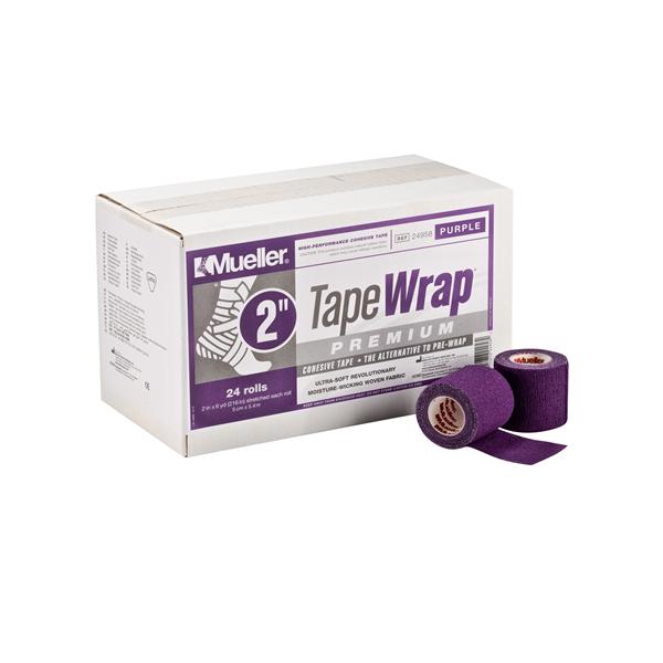 Mueller Sports Medicine Underwrap Tapewrap Premium Ultrasoft Fabric 2"X6Yd Cohesive Purple 24/Ca - 24958B