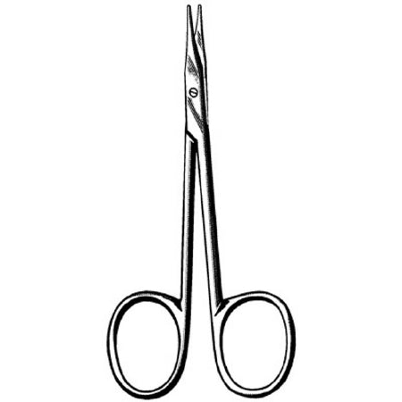 Sklar Surgi-OR Tenotomy Scissors Stevens 4-1/8 Inch Length Office Grade Stainless Steel NonSterile Finger Ring Handle Straight Blunt/Blunt - 95-160