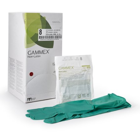Derma Prene Ultra - Surgical Glove Size 8 Sterile Pair Polyisoprene Extended Cuff Length Smooth Green Chemo Tested - 8516