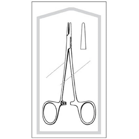 Econo - Needle Holder 5 Inch Length Straight Smooth Jaw Finger Ring Handle - 96-2586