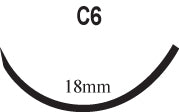 Surgical Specialties LOOK Suture with Needle Nonabsorbable Uncoated Black Suture Monofilament Nylon Size 3-0 18 Inch Suture 1-Needle 18 mm Length 3/8 Circle Reverse Cutting Needle - 928B