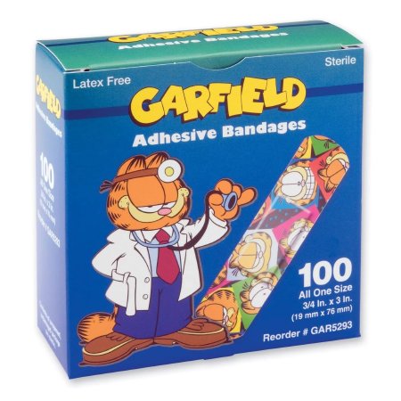 ASO - Adhesive Strip 3/4 X 3 Inch Plastic Rectangle Kid Design (Garfield) Sterile - GAR5293-012-000