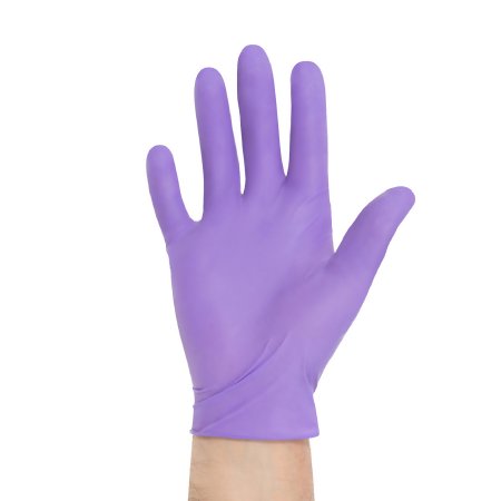 Purple Nitrile-Xtra - Exam Glove Medium NonSterile Nitrile Extended Cuff Length Textured Fingertips Purple Chemo Tested - 50602