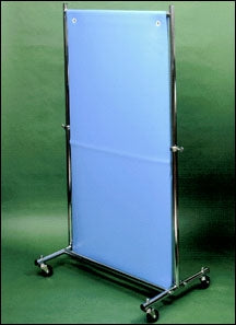 Wolf X-Ray - X-Ray Shield Adjustable, 48 H X 26-3/4 W X 18 D Inch, .25 mm Lead Protection Vinyl, Chrome Frame, 4 Wheels - 23111
