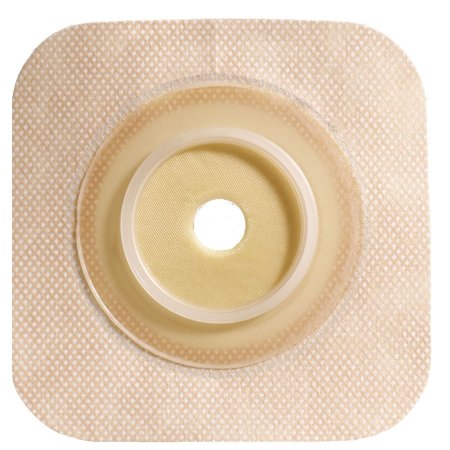 Convatec Sur-Fit Natura Colostomy Barrier Trim to Fit, Standard Wear Stomahesive ,Without Tape 4 Inch Flange Hydrocolloid 2-5/8 to 3-1/2 Inch Stoma 6 X 6 Inch - 401906