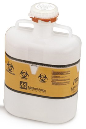 Sharps - Container 10 H X 5 W X 4 D Inch 0.5 Gallon Translucent Base / Translucent Lid Vertical Entry Screw On Lid - 195