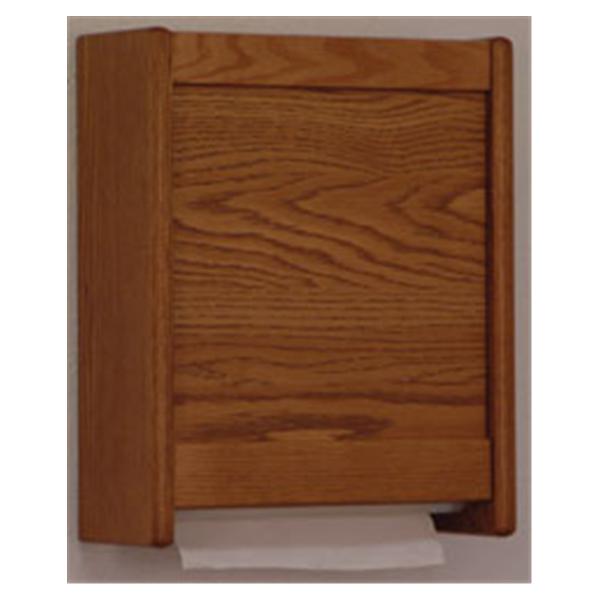 Wooden Mallet Towel Dispenser C-Fold / Multifold Medium Oak With Wtrprf Plstc Btm Pnl Ea - WCT1MO