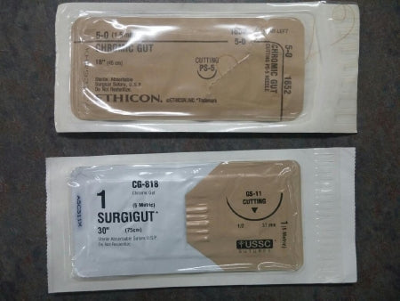 Covidien Suture without Needle Chromic Gut Absorbable Uncoated Size 3 - 0 60 Inch Suture - G212