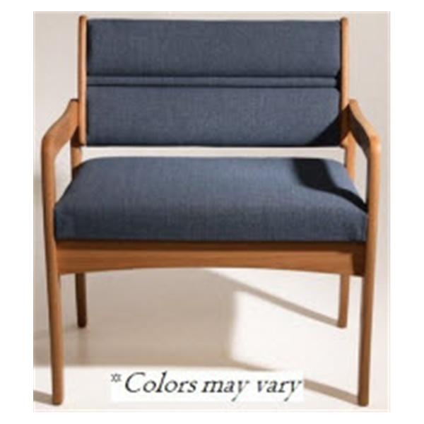 Wooden Mallet Chair Guest Dakota Wave Valley Green/Medium Oak Medium Oak Finish Ea - DWBA3-1MO
