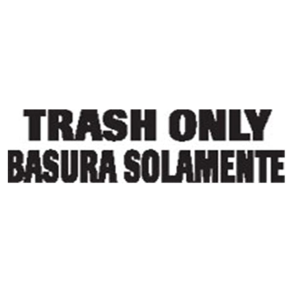 Rubbermaid Label Informational Trash Only Bilingual Each - FGCL3