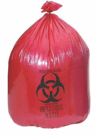 Medline - Infectious Waste Bag 45 gal. Red Bag HDPE 36 X 48 Inch - NONHDR48