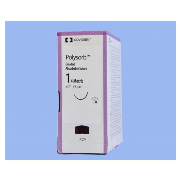 Medtronic MITG-Covidien Suture 1 Polyester Hos-11 Polysorb Undyed 27" Braid 36/Ca - CL538