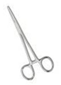 Medical Action Industries - Hemostatic Forceps Kelly 5-1/2 Inch Length Floor Grade Stainless Steel Ratchet Lock Finger Ring Handle Straight Serrated Tip - 56314