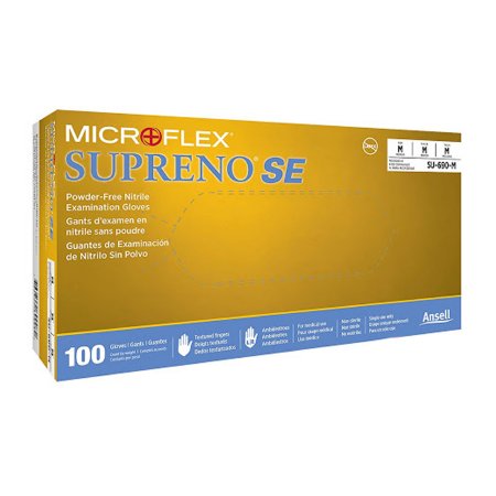 Supreno SE - Exam Glove Medium NonSterile Nitrile Standard Cuff Length Textured Fingertips Blue Not Chemo Approved - SU-690-M