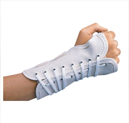 ProCare - Cock-Up Wrist Brace Aluminum / Canvas Left Hand White Large - 79-87397