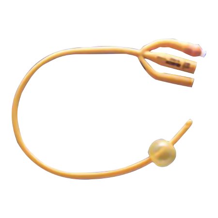 Rusch Gold - Foley Catheter 3-Way Standard Tip 30 cc Balloon 22 Fr. Silicone Coated Latex - 183430220